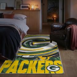 nfl green bay packers area rug non slip football carpet home decor gift idea for fans bedroom gbp122