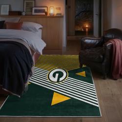 nfl green bay packers area rug non slip football carpet home decor gift idea for fans bedroom gbp131