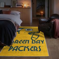nfl green bay packers area rug non slip football carpet home decor gift idea for fans bedroom gbp132