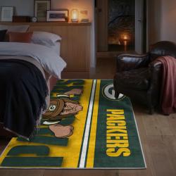 nfl green bay packers area rug non slip football carpet home decor gift idea for fans bedroom gbp134