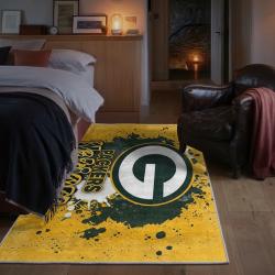 nfl green bay packers area rug non slip football carpet home decor gift idea for fans bedroom gbp143