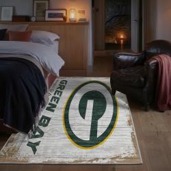 nfl green bay packers area rug non slip football carpet home decor gift idea for fans bedroom gbp148