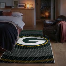 nfl green bay packers area rug non slip football carpet home decor gift idea for fans bedroom gbp158