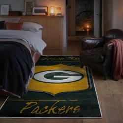 nfl green bay packers area rug non slip football carpet home decor gift idea for fans bedroom gbp159