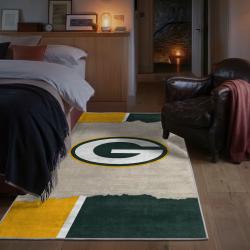 nfl green bay packers area rug non slip football carpet home decor gift idea for fans bedroom gbp160
