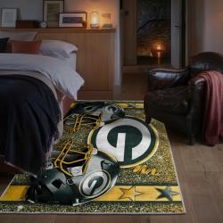 nfl green bay packers area rug non slip football carpet home decor gift idea for fans bedroom gbp162