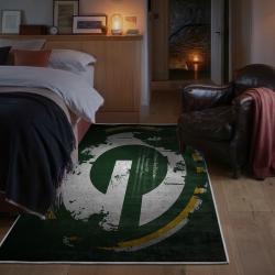 nfl green bay packers area rug non slip football carpet home decor gift idea for fans bedroom gbp164