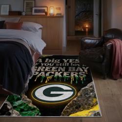 nfl green bay packers area rug non slip football carpet home decor gift idea for fans bedroom gbp165