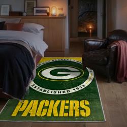 nfl green bay packers area rug non slip football carpet home decor gift idea for fans bedroom gbp167