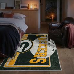 nfl green bay packers area rug non slip football carpet home decor gift idea for fans bedroom gbp170