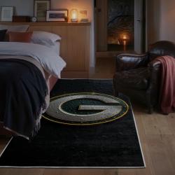 nfl green bay packers area rug non slip football carpet home decor gift idea for fans bedroom gbp175