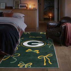 nfl green bay packers area rug non slip football carpet home decor gift idea for fans bedroom gbp176