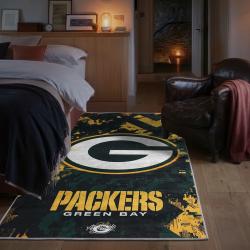 nfl green bay packers area rug non slip football carpet home decor gift idea for fans bedroom gbp178