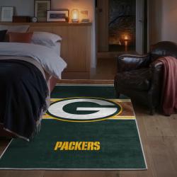 nfl green bay packers area rug non slip football carpet home decor gift idea for fans bedroom gbp179