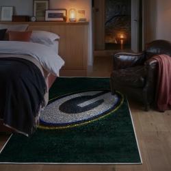 nfl green bay packers area rug non slip football carpet home decor gift idea for fans bedroom gbp181