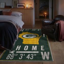 nfl green bay packers area rug non slip football carpet home decor gift idea for fans bedroom gbp183