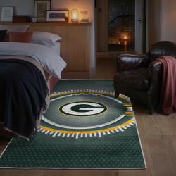 nfl green bay packers area rug non slip football carpet home decor gift idea for fans bedroom gbp186