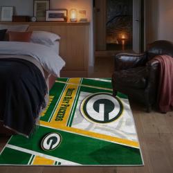 nfl green bay packers area rug non slip football carpet home decor gift idea for fans bedroom gbp194