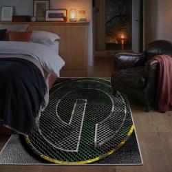nfl green bay packers area rug non slip football carpet home decor gift idea for fans bedroom gbp197