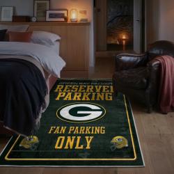 nfl green bay packers area rug non slip football carpet home decor gift idea for fans bedroom gbp48