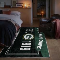 nfl green bay packers area rug non slip football carpet home decor gift idea for fans bedroom gbp49