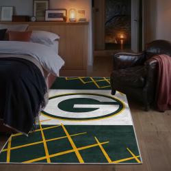 nfl green bay packers area rug non slip football carpet home decor gift idea for fans bedroom gbp53