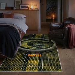 nfl green bay packers area rug non slip football carpet home decor gift idea for fans bedroom gbp59