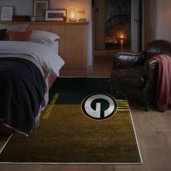 nfl green bay packers area rug non slip football carpet home decor gift idea for fans bedroom gbp67