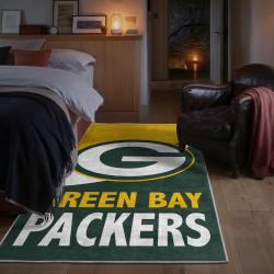 nfl green bay packers area rug non slip football carpet home decor gift idea for fans bedroom gbp69