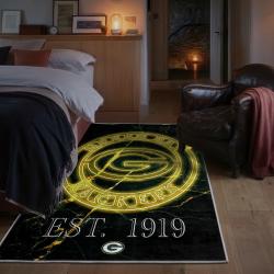 nfl green bay packers area rug non slip football carpet home decor gift idea for fans bedroom gbp70