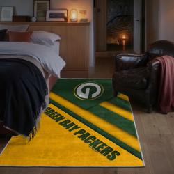 nfl green bay packers area rug non slip football carpet home decor gift idea for fans bedroom gbp74