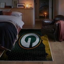 nfl green bay packers area rug non slip football carpet home decor gift idea for fans bedroom gbp75