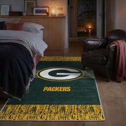 nfl green bay packers area rug non slip football carpet home decor gift idea for fans bedroom gbp76