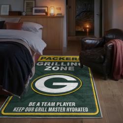 nfl green bay packers area rug non slip football carpet home decor gift idea for fans bedroom gbp78