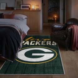 nfl green bay packers area rug non slip football carpet home decor gift idea for fans bedroom gbp81