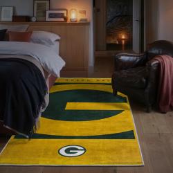 nfl green bay packers area rug non slip football carpet home decor gift idea for fans bedroom gbp87