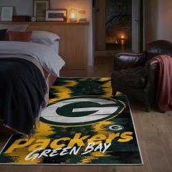 nfl green bay packers area rug non slip football carpet home decor gift idea for fans bedroom gbp88