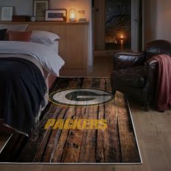 nfl green bay packers area rug non slip football carpet home decor gift idea for fans bedroom gbp91