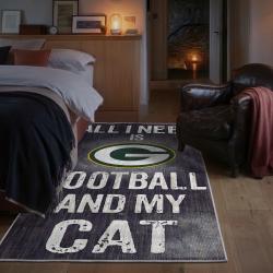 nfl green bay packers area rug non slip football carpet home decor gift idea for fans bedroom gbp92