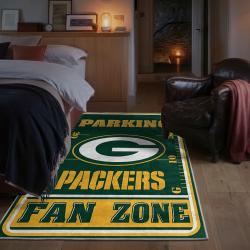 nfl green bay packers area rug non slip football carpet home decor gift idea for fans bedroom gbp95
