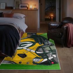 nfl green bay packers area rug non slip football carpet home decor gift idea for fans bedroom gbp98
