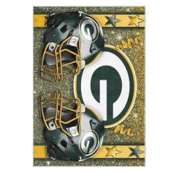 nfl green bay packers area rug non slip football carpet home decor gift idea for fans gbp162
