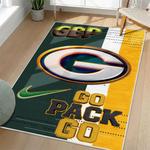 nfl green bay packers area rug non slip football carpet home decor gift idea for fans living room gbp124