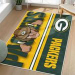 nfl green bay packers area rug non slip football carpet home decor gift idea for fans living room gbp134