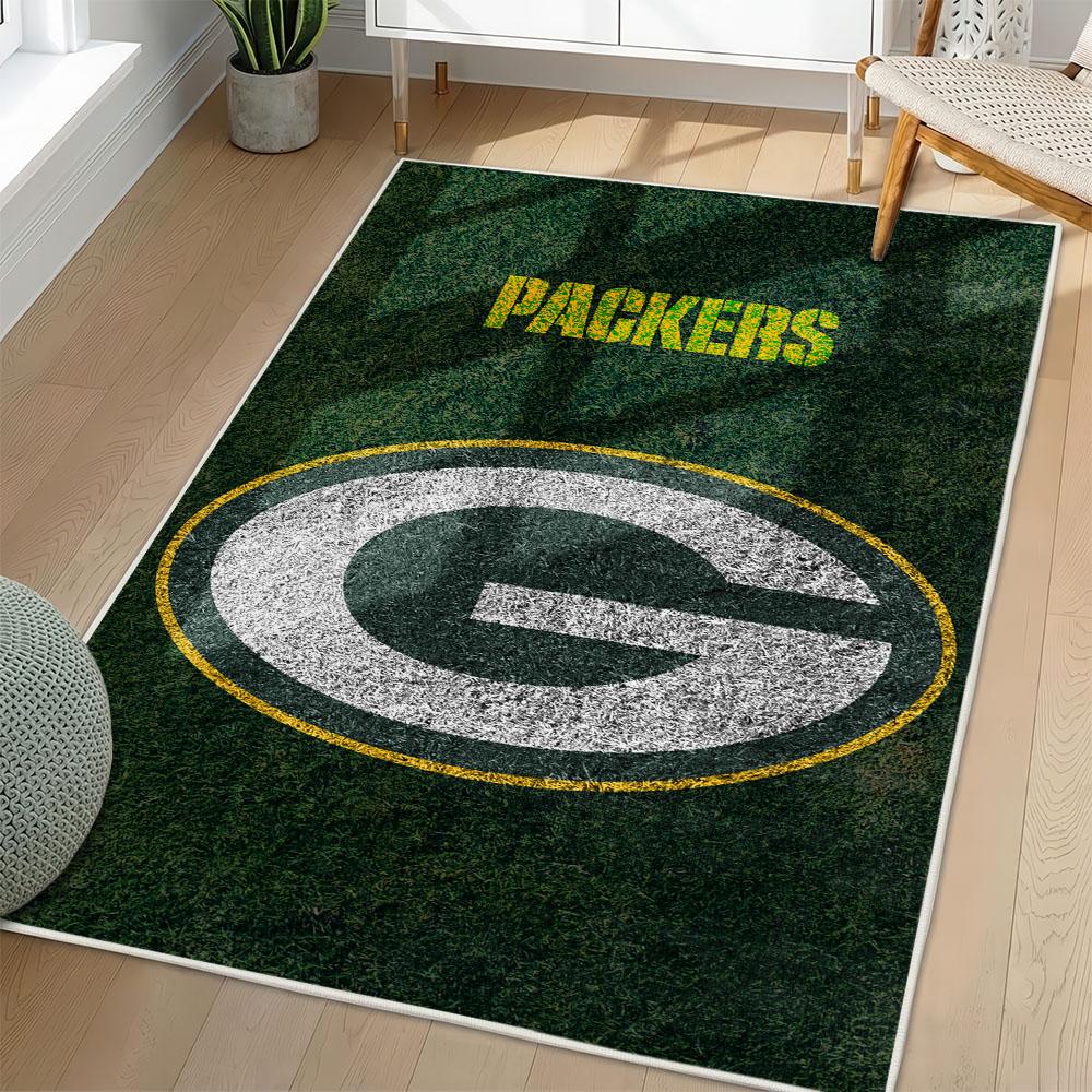 NFL Green Bay Packers Area Rug Non-Slip Football Carpet Home Decor Gift Idea For Fans GBP157 nfl green bay packers area rug non slip football carpet home decor gift idea for fans living room gbp157