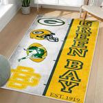 nfl green bay packers area rug non slip football carpet home decor gift idea for fans living room gbp187