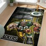 nfl green bay packers area rug non slip football carpet home decor gift idea for fans living room gbp191