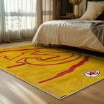 nfl kansas city chiefs football team logo sport carpet area rug home decor bed room kccw110