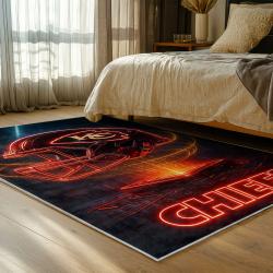 NFL Kansas City Chiefs Football Team Logo Sport Carpet Area Rug Home Decor Gift KCCW113