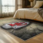 nfl kansas city chiefs football team logo sport carpet area rug home decor bed room kccw116